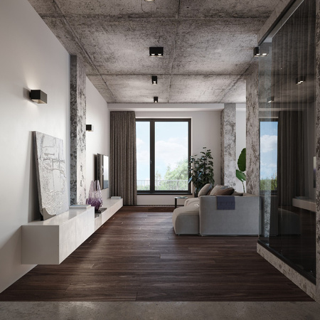 Nástěnné svítidlo QUAD MAXI 2xG9 Up-Down Rectangular Minimalist Grey SOLLUX