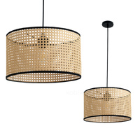 Bambusová dekorativní závěsná lampa E27 Boho Renni Kobi