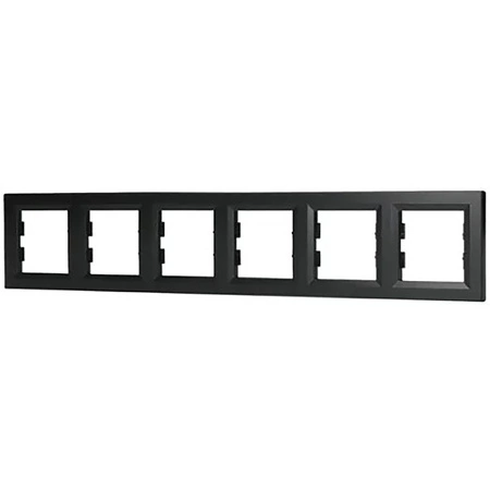 6-násobný horizontální rám pro 6-násobný Asphora zásuvka. Antracit