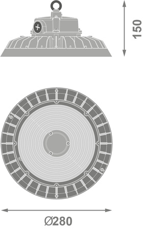 LED průmyslové svítidlo 200W 30000lm 4000K neutrální černá IP65 IK08 High Bay E Ledvance