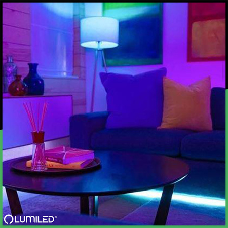 Žárovka LED E27, A60 9W = 60W 900lm RGB CCT Stmívatelná Inteligentní TUYA WiFi SMART SAYO LUMILED