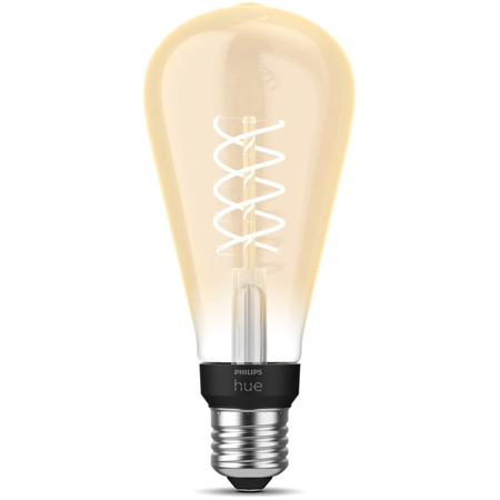 LED Edison E27 ST72 7W 2100K teplá bílá vlákno PHILIPS HUE White Bluetooth Zigbee žárovka