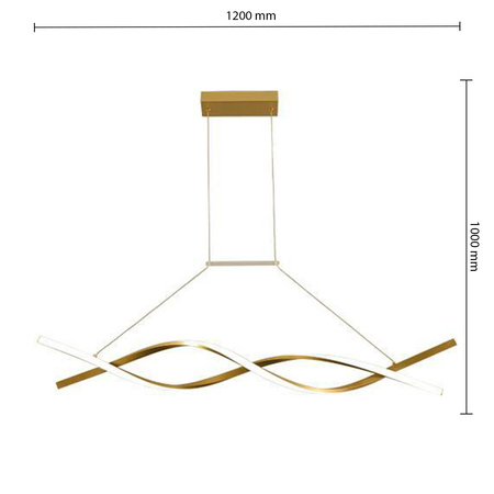 LED stropní závěsné světlo 33W 2150lm 4000K neutrální zlatá Kono Masterled