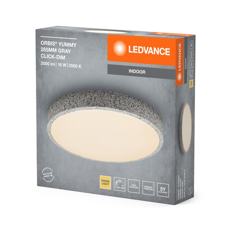 Plafond LED stropní svítidlo 16W 1000lm 3000K teplé stmívatelné šedé 28cm Orbis Ledvance