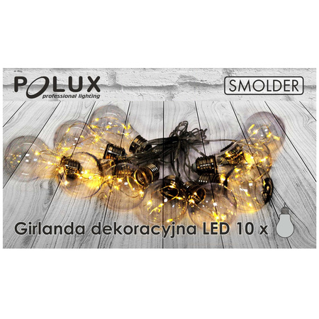 Bateriová LED zahradní girlanda 2.1M. napájená 2 x AA bateriemi SMOLDER GOLDLUX (Polux)