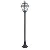 Stožár venkovní zahradní lampy LANTERN E27 Vitráž K 5002/1 N 160cm černá Su-Ma