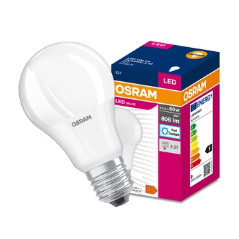 LED žárovka E27 A60 9W = 60W 806lm 6500K Studená bílá 200° OSRAM