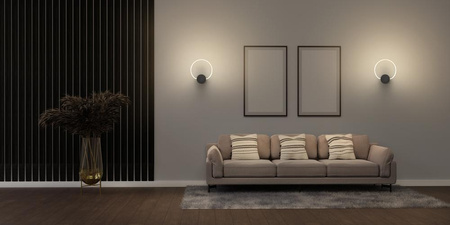 LED nástěnné stropní svítidlo Povrchová montáž svítidla 10W 800lm CCT Dekorativní šedá černá Aura Ledvance