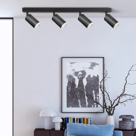Nástěnné a stropní bodové svítidlo 4x GU10 černé LONDON Sanico Goldlux