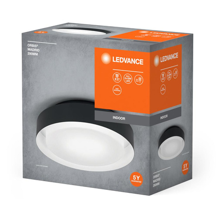 Stropní svítidlo Plafond E27 černá bílá 29cm Orbis Ledvance