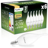 6x LED žárovka E14 Candle BA35 5W = 40W 470lm 3000K Warm 180° LUMILED