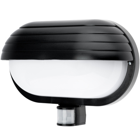 Zahradní nástěnná lampa FRODA E27 IP44 s PIR senzorem černá