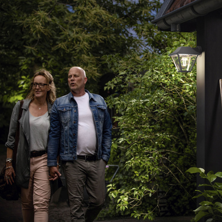 Zahradní lampa LED nástěnná lampa ALPENGLOW myGarden E27 IP44 Lucerna pro péřové antracitové PHILIPS