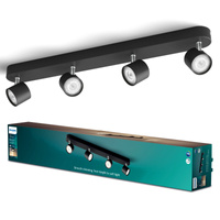 LED STAR stropní svítidlo 4x 4,5W 2700K stmívatelné reflektorové pohyblivé svítidlo černé PHILIPS