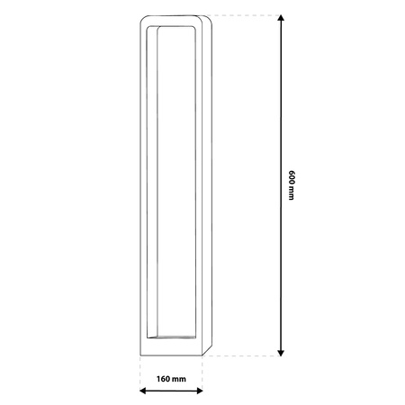 Venkovní zahradní lampa 10W, LED sloupek 60cm ERICA LUMILED