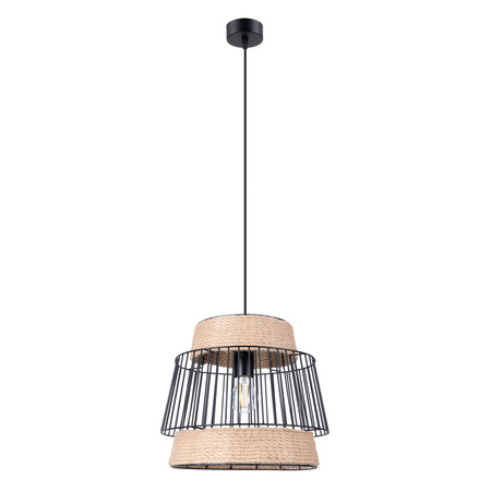 BRILO E27 černá průmyslová závěsná lampa SOLLUX