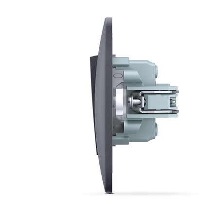 2gangový 2cestný spínač 10A Povrchová montáž Černá BINERA VIDEX