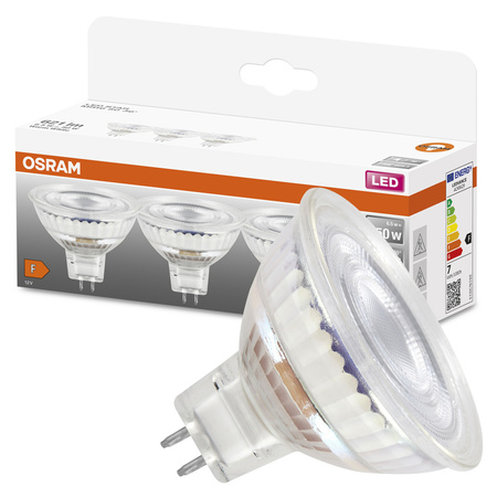 3x LED žárovka MR16 reflektor GU5.3 6,5W = 50W 621lm 2700K teplá bílá 12V 36° STAR Osram