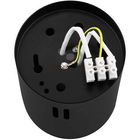 Povrchové svítidlo E27, TUBA SPOT Stálá Kulatá Černá APUS 10 LUMILED