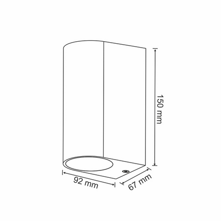 Venkovní nástěnné svítidlo shora dolů s LED 2x GU10 BOSTON GOLDLUX (Polux) ALUMINIUM White oválné