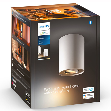 Stropní svítidlo LED Spot Pillar White 4,2W CCT PHILIPS HUE Bluetooth Zigbee + stmívač
