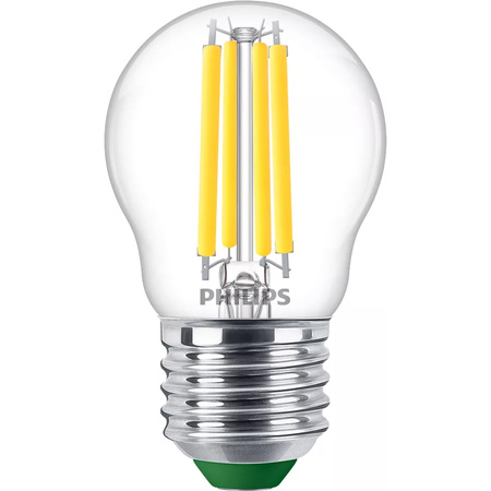 LED kulová žárovka E27 P45 2.3W = 40W 485lm 4000K Neutrální bila vlákno PHILIPS Ultra Efficient