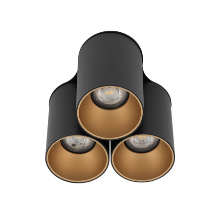 EYE TONE III Plafondová lampa 8092 Nowodvorski Černo-zlatá 3xGU10 Stropní bodová lampa Moderní