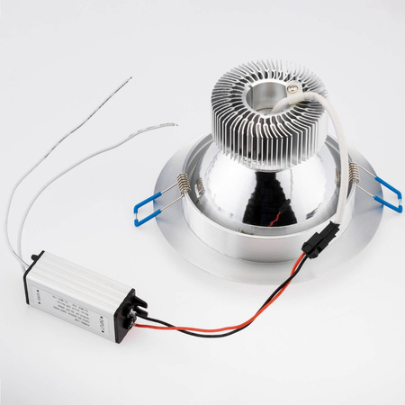 Stropní svítidlo 12W zapuštěné LED DOWNLIGHT DEEP kulaté 4000K 960lm stříbrná