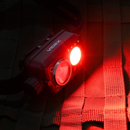 LED dobíjecí čelovka 10W 600lm 8 režimů USB-C Vodotěsné IP55 Videx