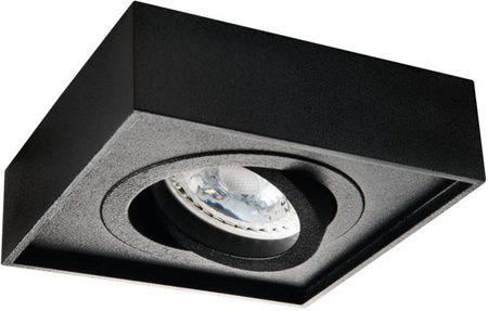 Kruhové stropní bodové svítidlo nastavitelné GU5.3 GU10 Square Black Mini Kanlux