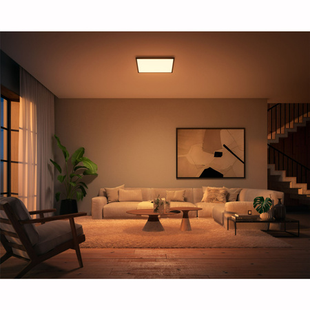 LED panel pro povrchovou montáž Aurelle Black 39W CCT 60cm PHILIPS HUE Bluetooth + stmívač