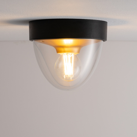 Venkovní stropní zahradní lampa NOOK 7976 E27 IP44 Spot Black and Gold Nowodvorski