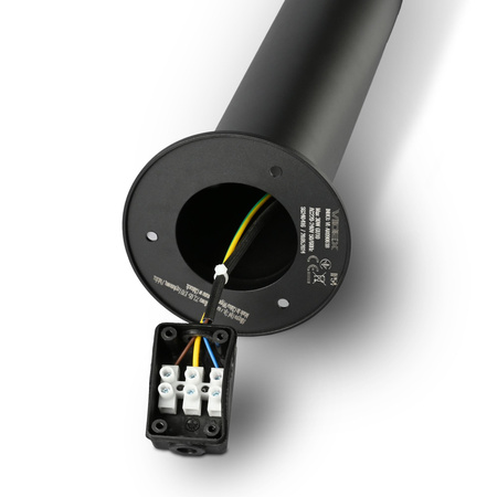 Venkovní zahradní lampa PIPE 60cm IP54 E27 černá Videx