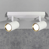 Nástěnné a stropní bodové svítidlo 2x GU10 White Gold NICEA Sanico Goldlux