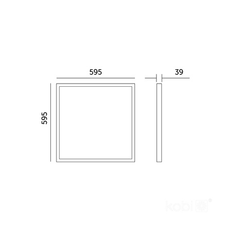Povrchový panel LED 36W 3960lm 4000K 120° neutrální kazetová černá 60x60cm Brisbane Kobi