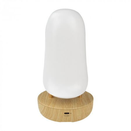 Dětské noční LED světlo 2,7W 3000K teplá bílá + RGB USB dobíjecí 1200mAh bílé s Bluetooth reproduktorem TUKAN MARY'S