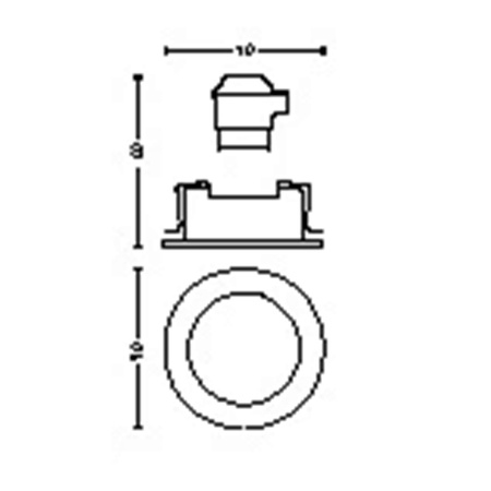 3x Zásuvné halogenové svítidlo ENNEPER GU10 Round Movable White PHILIPS