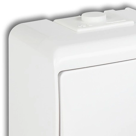 Vypínač Schodišťový vypínač Hermetický Jednopólový Přisazený Junior IP54 KARLIK Bílý