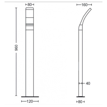 Venkovní LED zahradní lampa SPLAY myGarden 12W 4000K IP44 Tyč 96cm Antracit PHILIPS