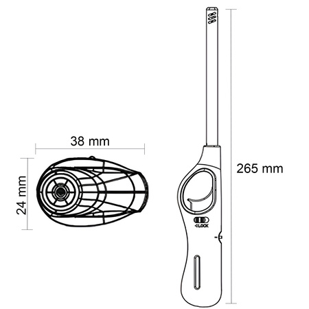 Plynový zapalovač Flexibilní zapalovač na svíčky. dlouhý. znovu plnitelný