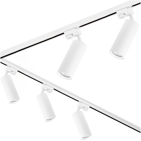 3m kolejnicové lišty + 5x GU10 LED reflektor Bílá