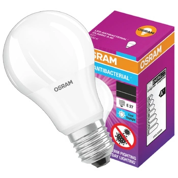 LED žárovka E27 A60 10W = 75W 1055lm 6500K Studená bílá 200° OSRAM ANTIBAKTER.