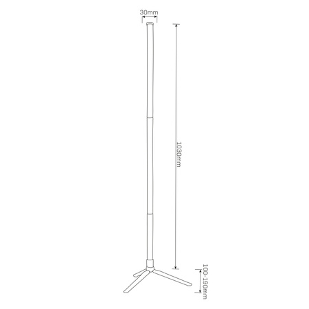 LED stojací lampa 5W 360° bílá stmívatelná Lolly Sanico Goldlux