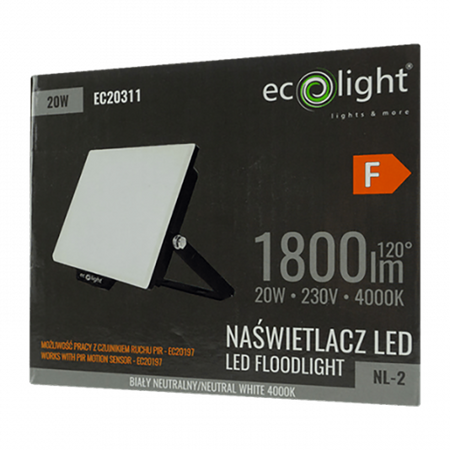 Reflektor LED Halogenový 20W 4000K 1800lm IP65 Ecolight