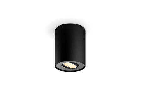 Stropní svítidlo LED Spot Pillar Black 4,2W CCT PHILIPS HUE Bluetooth Zigbee + stmívač