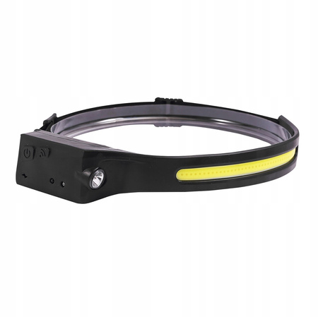 LED dobíjecí čelovka COB+XPE 350lm IPX4 s pohybovým senzorem 5 režimů VAYOX