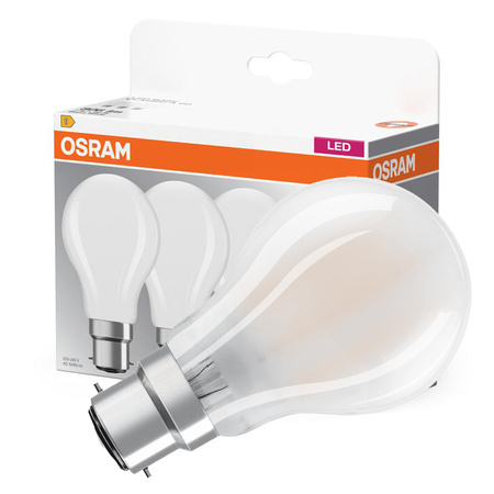 3x LED žárovka A60 B22d 6,5W = 60W 806lm 2700K Warm 300° BASE Osram
