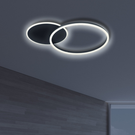 Stropní svítidlo LED 33W 2700lm 4000K neutrální černá ROMAN Sanico Goldlux