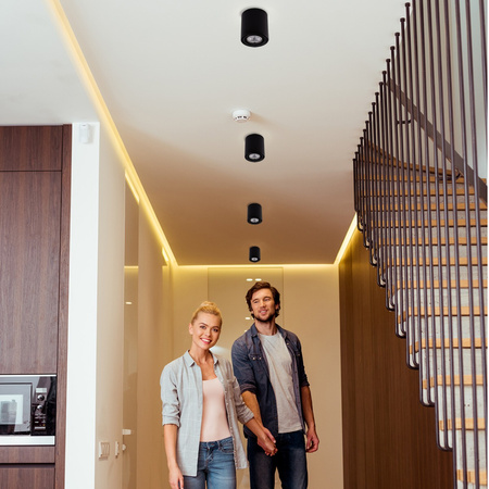 Přisazené svítidlo HALOGEN Aluminium Black SPOT TUBE 10cm pro LED GU10 Bellalux