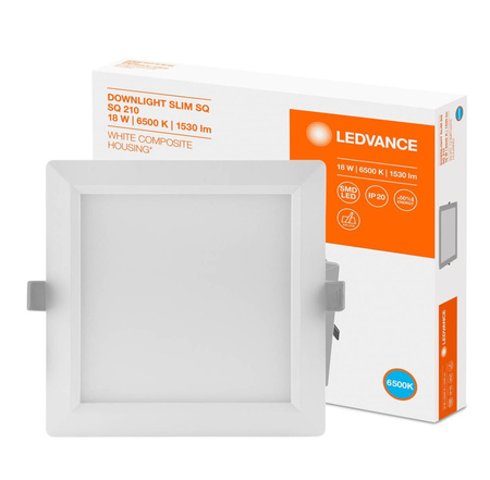 Zapuštěný LED panel 18W 6500K DOWNLIGHT Slim SQ210 LEDVANCE čtvercový